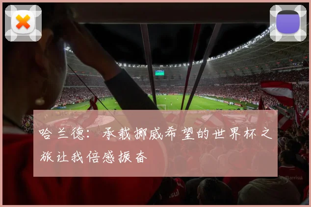 哈兰德：承载挪威希望的世界杯之旅让我倍感振奋